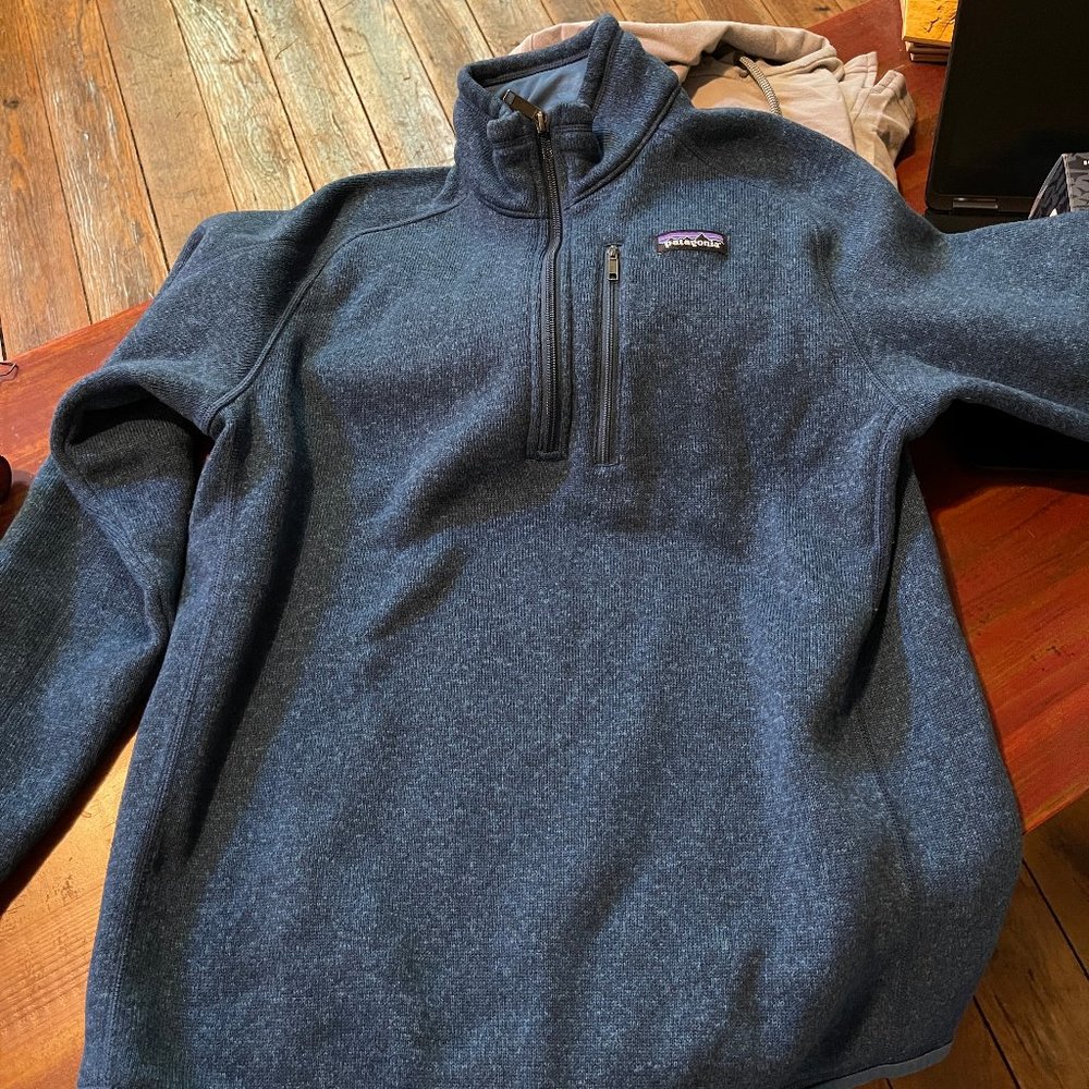 Blue Patagonia 1/4 Zip Better Sweater, M